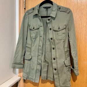 White House Black Market Olive Green Utility Jacket